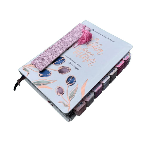 Biblia de Estudo da Mulher Grande Branca Sbb Arc Abas Já colocadas